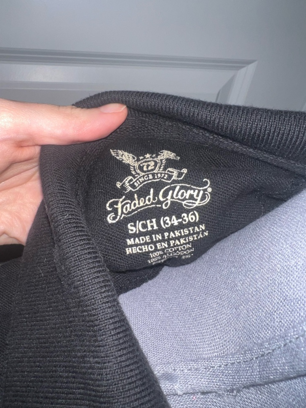 Faded Glory Black Men's Polo Shirt - Picture 3 of 4